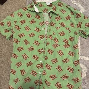 Disney parks Pizza Planet Toy Story Green Graphic Print Men's Shirt